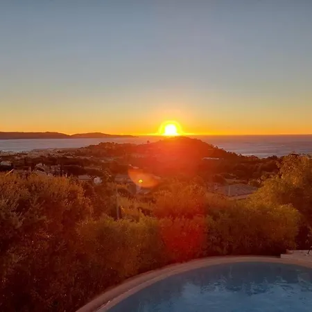 4-star Private With Heated Pool And Panoramic Sea View At Gulf De Saint Tropez Вилла